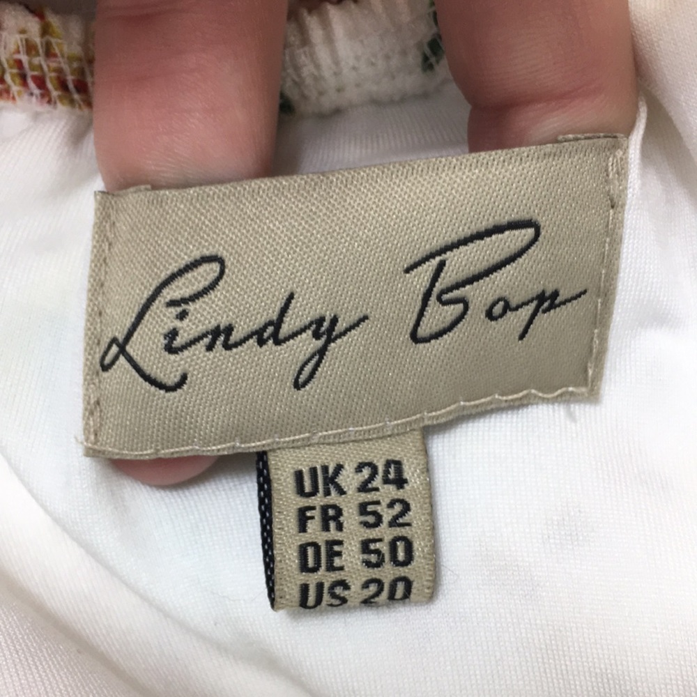 Lindy Bop White Chili Pepper Antonia Swing Dress Womens 20 Off The Shoulder - Picture 7 of 11